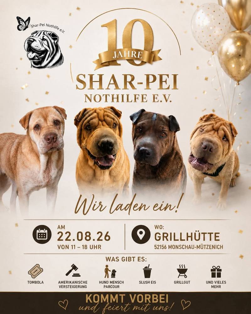 10 Jahre Shar - Pei Nothilfe e.V.